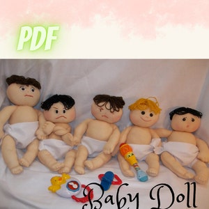 Empathy Baby Dolls, Soft Baby Doll Pattern, 15&quot; PDF Baby Doll sewing pattern, Baby Doll Nursery
