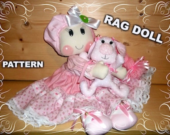 PDF Cloth Doll and Clothing, Puppy Dog sewing pattern, this PDF format tutorial provides you with step-by-step instructions and a pattern.