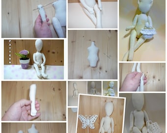 Poseable Cloth Doll Body Sewing Pattern: Wire Armature (PDF Tutorial)