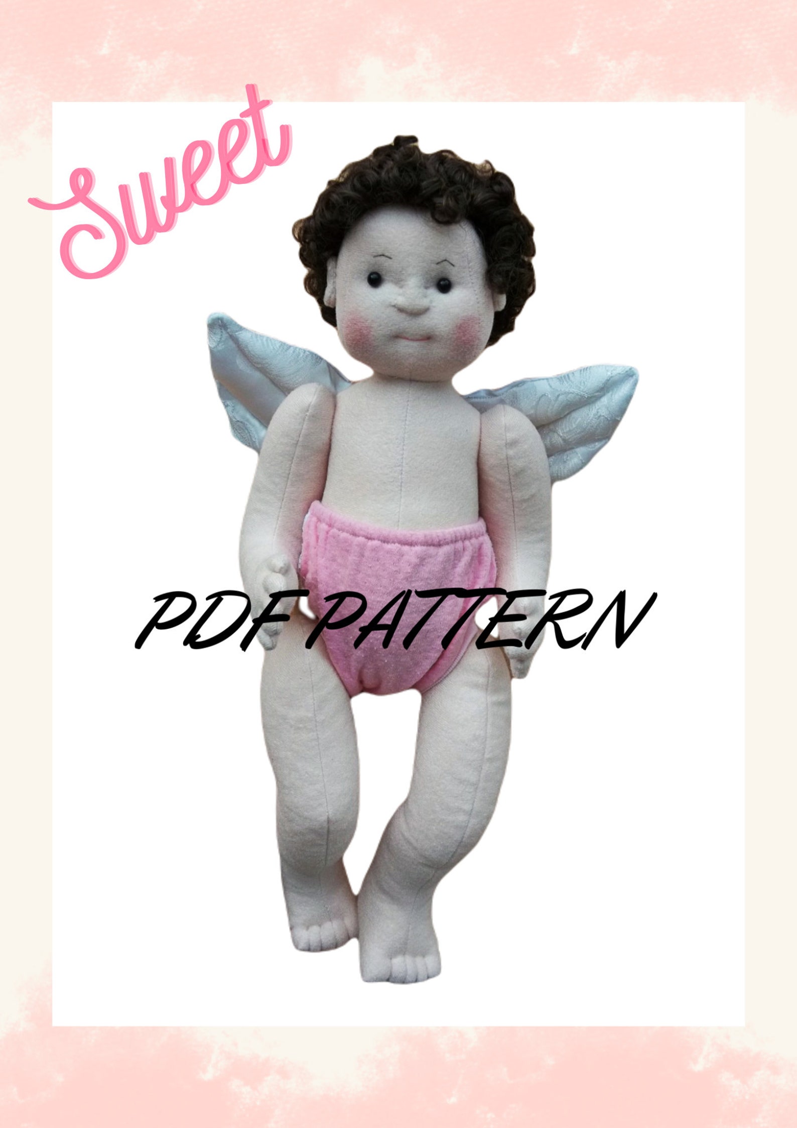 Angel Cloth Doll PDF, Sewing Pattern for Angel Cloth Doll, Soft Doll ...