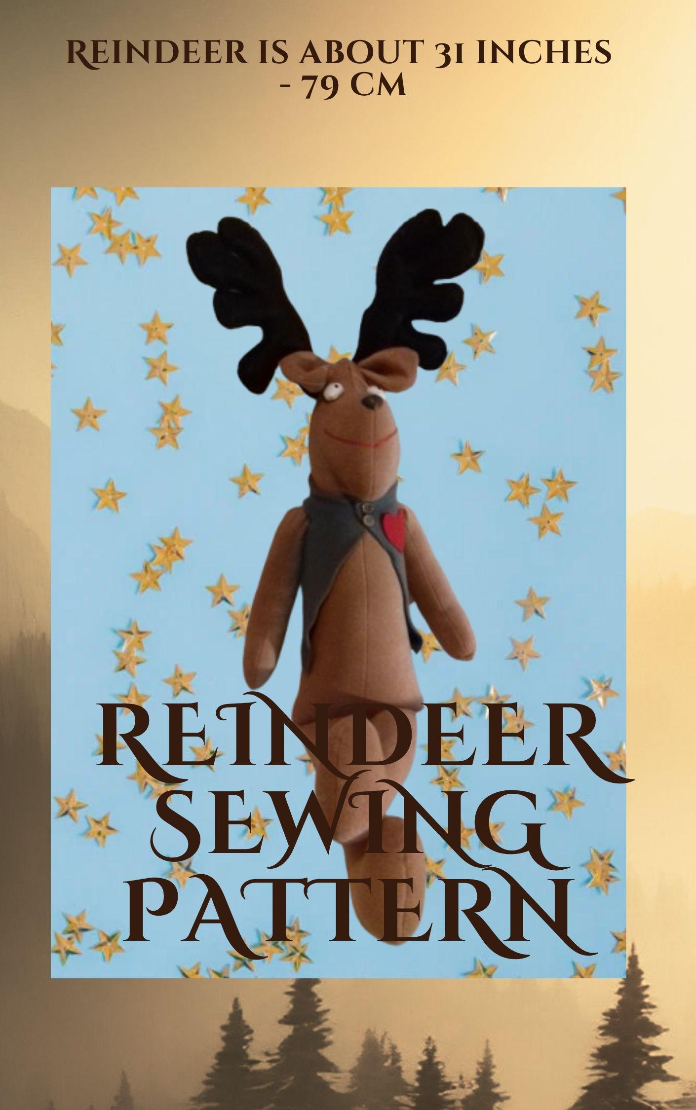 Reindeer Patterns PDF Reindeer Pattern - Sewing Pattern for a Christmas Decoration - 31 ...