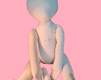 17" Cloth Doll Body Pattern: Round Head (PDF Pattern)
