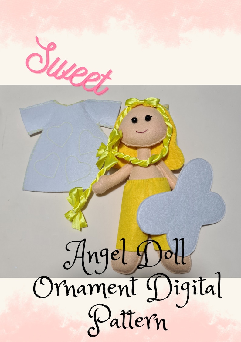 Pattern Bundle 4 in 1, Rag Doll Pattern, Angel Doll Pattern, Mini Doll Pattern, Cute Monster Pattern, 4 PDF Sewing Patterns & Tutorials image 9