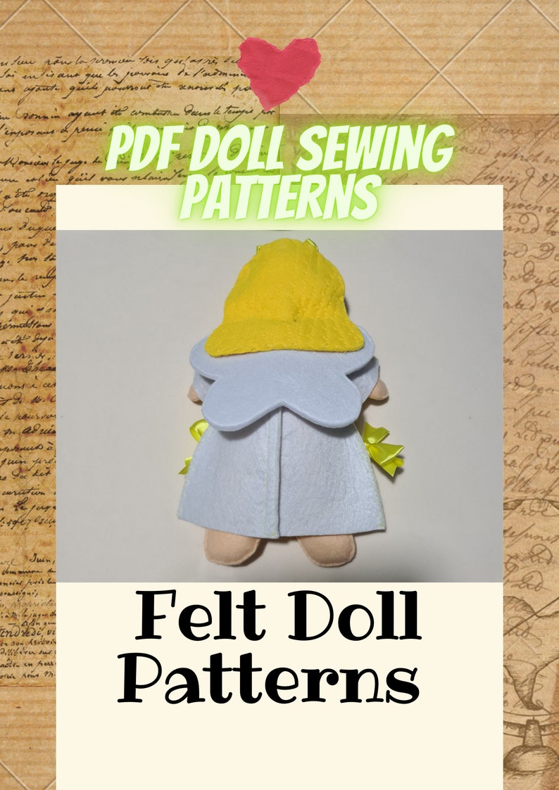 Pattern Bundle 4 in 1, Rag Doll Pattern, Angel Doll Pattern, Mini Doll Pattern, Cute Monster Pattern, 4 PDF Sewing Patterns & Tutorials image 10