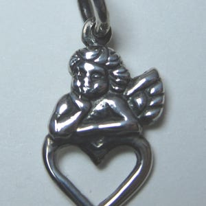 Silver angel pendant, Silver angel, faith pendant, gift for her, baby gift, gifts of hope, heart pendant, love pendant, best seller, angels