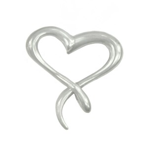 Sterling Silver Heart Pendant, Embracing Heart pendant, silver heart pendant, handmade sterling heart pendant, heart charm in silver, hearts