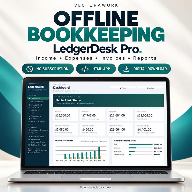 Small Business Bookkeeping OS product preview