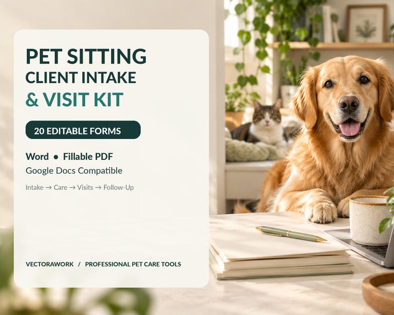Pet Sitting Client Intake & Visit Kit product preview