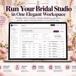 Programvara för brudklänningsjusteringar, schemaläggare för provning av brudklänningar och kundspårning för sömmerska | Offline Studio-app bild 2