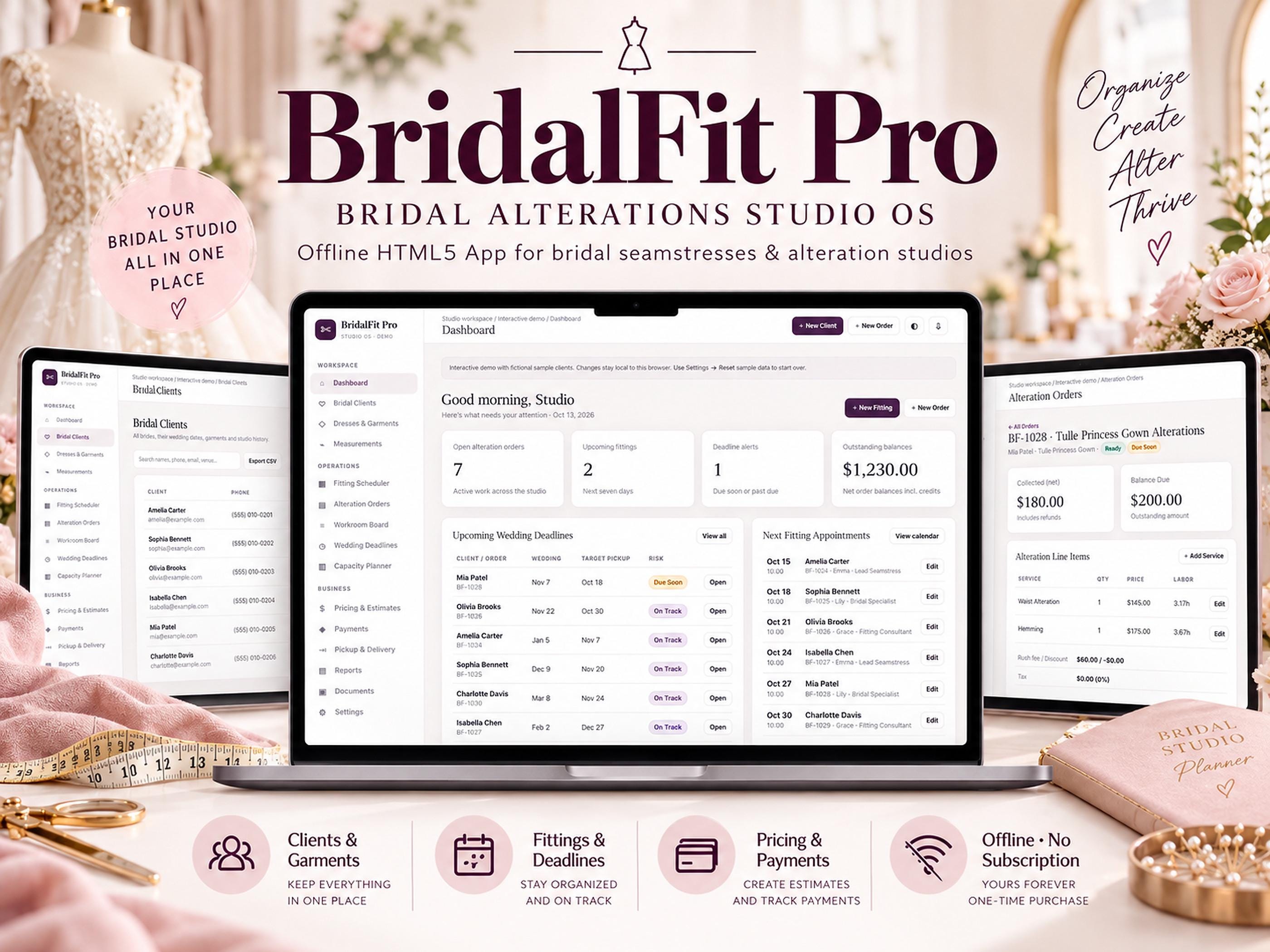 BridalFit Pro — Bridal Fitting & Alterations — product preview 1