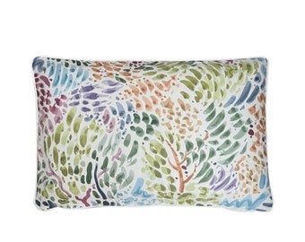 Clarence House - multicolour abstract print rectangle pillow