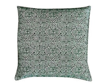 Soane - Persian Maze Emerald Weave Square pillow