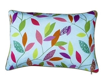 Jane Churchill - multicolor leaves lumbar pillow