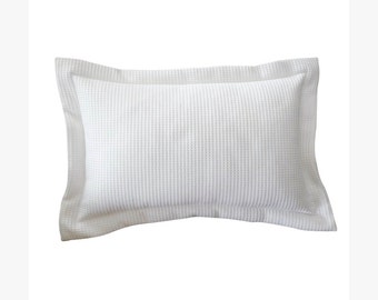 White Waffle Cotton Pillow