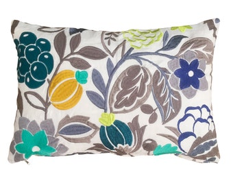 Matthew Williamson - Embroidered fruit and foliage lumbar pillow