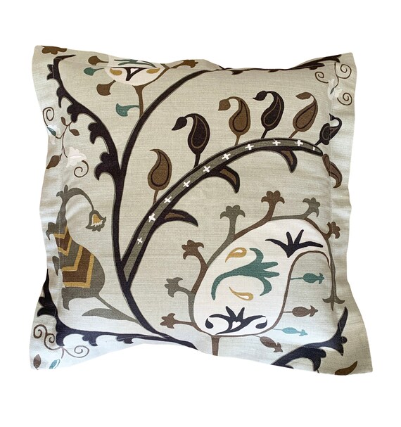 Nina Campbell 'beatrice' Large Scale Paisley Print Pillow