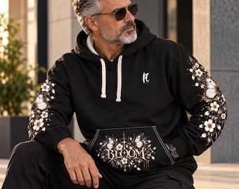 Butterfly Floral Gothic Pullover Unisex Hoodie - Phantom Classicals