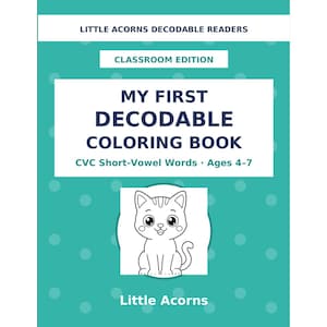 Decodable Phonics Coloring Book Printable, CVC Words Classroom Edition, Science of Reading Literacy Centers PDF