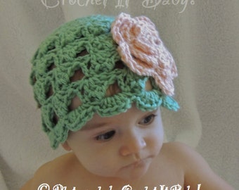 Crochet Slanted Shell Stitch Hat - 4 Sizes - PATTERN ONLY