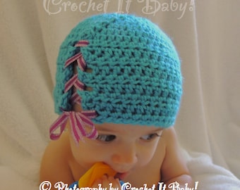 Crochet Baby Lacey Hat - 4 Sizes - PATTERN ONLY