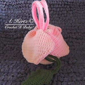 Crochet Rosie Posy Drawstring Purse - PATTERN ONLY