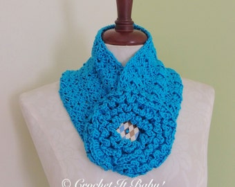 Crochet Rosette Scarf - PATTERN ONLY