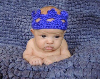 Crochet Princess Crown Photo Prop (3 Sizes) - PATTERN ONLY
