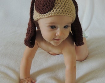 Crochet Puppy dog Hat (4 Sizes) - PATTERN ONLY