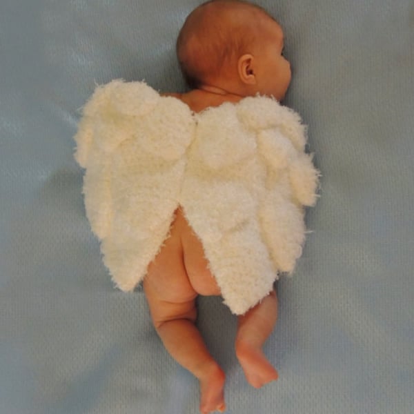Crochet Angel Wings Cover Photo Prop - Newborn - PATTERN ONLY