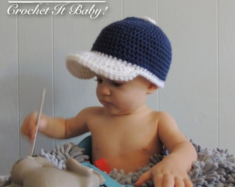 Gorra de béisbol de crochet - 4 tallas - SOLO PATRÓN
