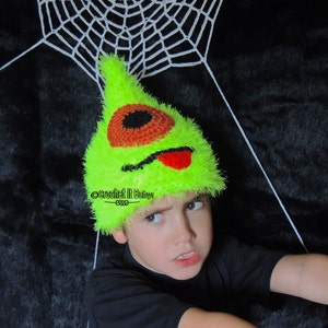 Crochet Pixie Monster Hat (7 Sizes) - PATTERN ONLY