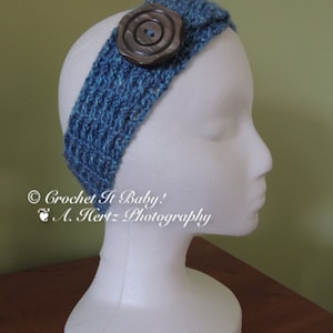 Crochet Button Headband - PATTERN ONLY