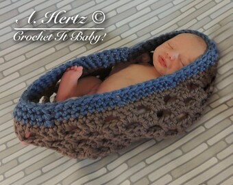 Crochet Super Chunky Baby Bowl Photo Prop - Newborn - PATTERN ONLY