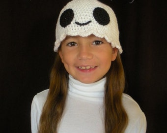Crochet Ghost Hat (5 Sizes) - PATTERN ONLY