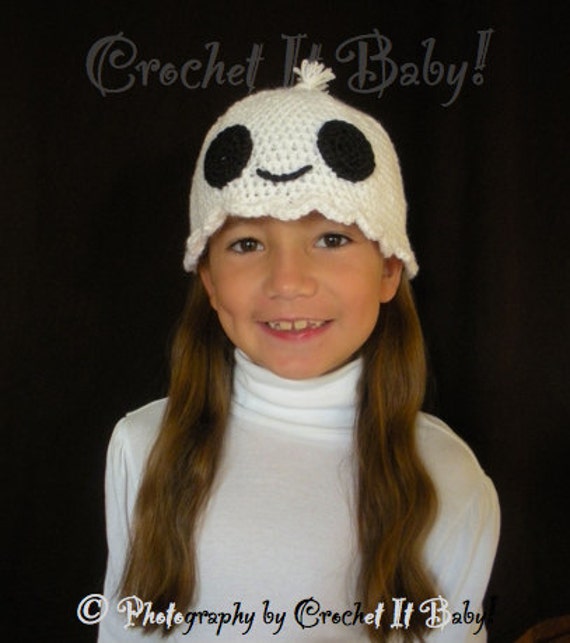Crochet Ghost Hat (5 Sizes) - PATTERN ONLY