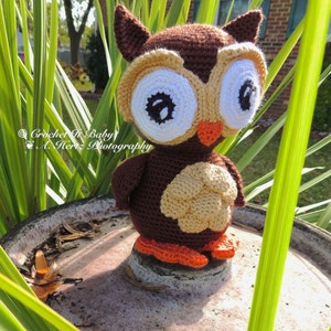Gehaakte Wijze Uil Amigurumi - ALLEEN PATROON