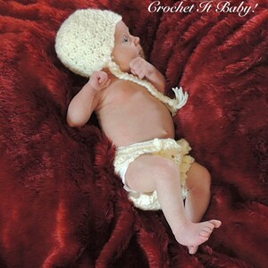 Crochet Shelly Hat and Diaper Cover Set Photo Prop - Newborn - PATTERN ONLY