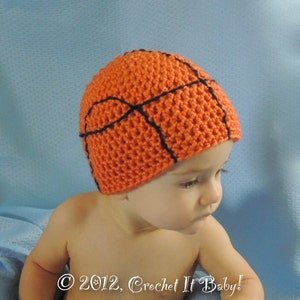 Crochet Basketball Hat (5 Sizes) - PATTERN ONLY