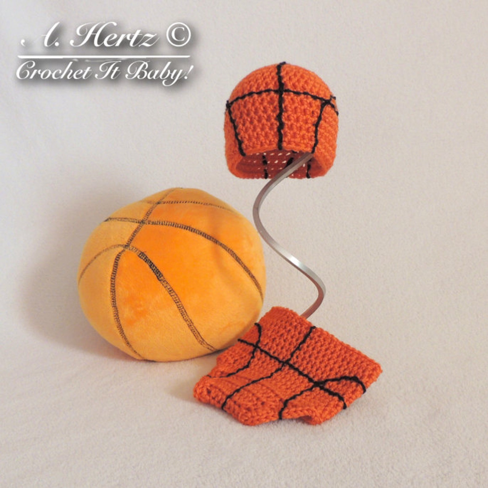 Crochet Basketball Hat and Diaper Cover Photo Prop Set newborn PATTERN ONLY Etsy