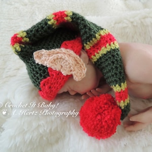 Crochet Pixie Ear Elf Hat (Sizes 0 to Teen) - PATTERN ONLY