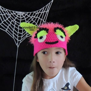 Crochet Girlie Monster Hat - Sizes 0 to Adult (PATTERN ONLY)