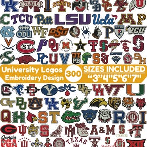 300 universitetslogotyper broderipaket universitetslogotyper broderi anpassad logotyp broderi trendiga digitaliserade designfiler 5+ storlekar direkt nedladdning