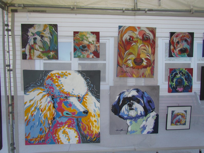 Pop Art Animal Prints Pet Loss Gifts for Dog Mom Labradoodle Painting from Photo Pet Art Dog Lover Gift Dog Portrait Anniversary Gift