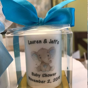 Giraffe Jungle Animal Baby Shower Candle Favors Giraffe Birthday, Baby Giraffe Jungle Animals, Baptism,elephant favors image 2