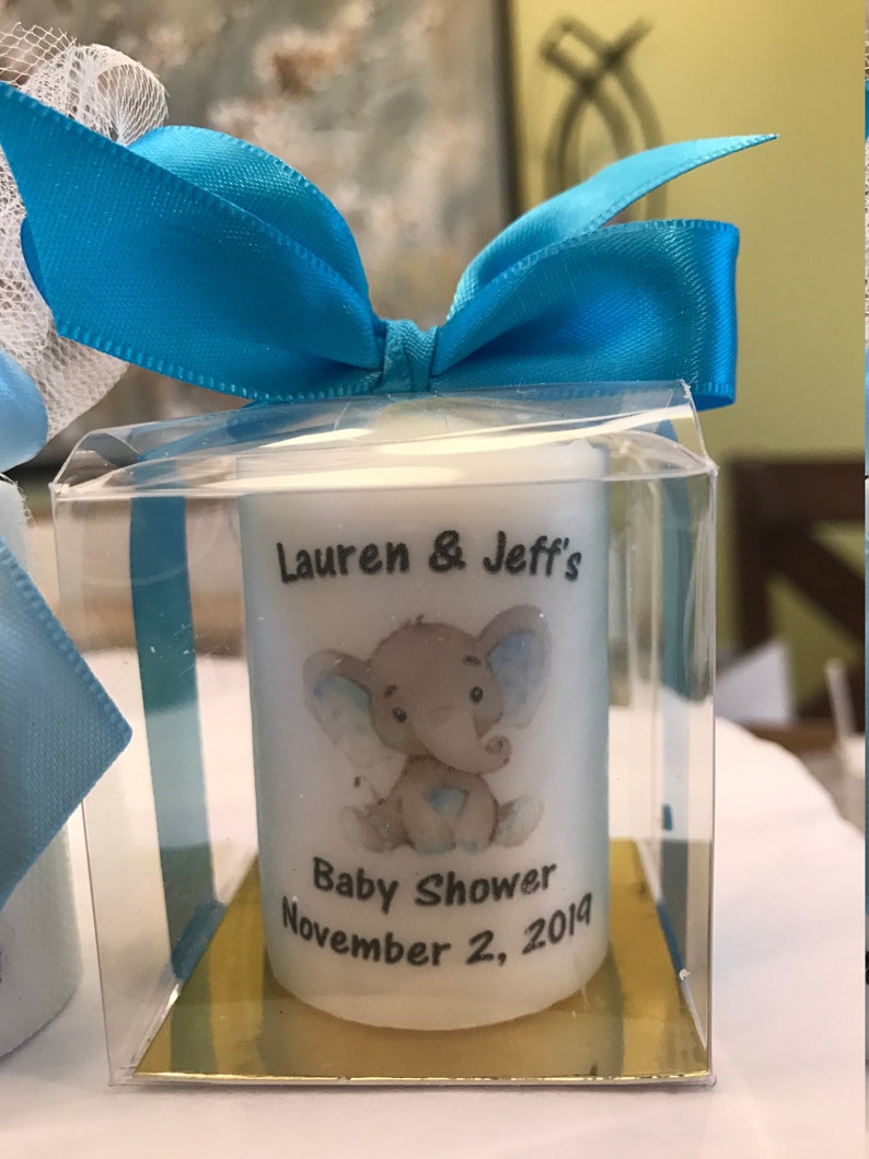 Giraffe Jungle Animal Baby Shower Candle Favors Giraffe Birthday, Baby Giraffe Jungle Animals, Baptism,elephant favors image 2