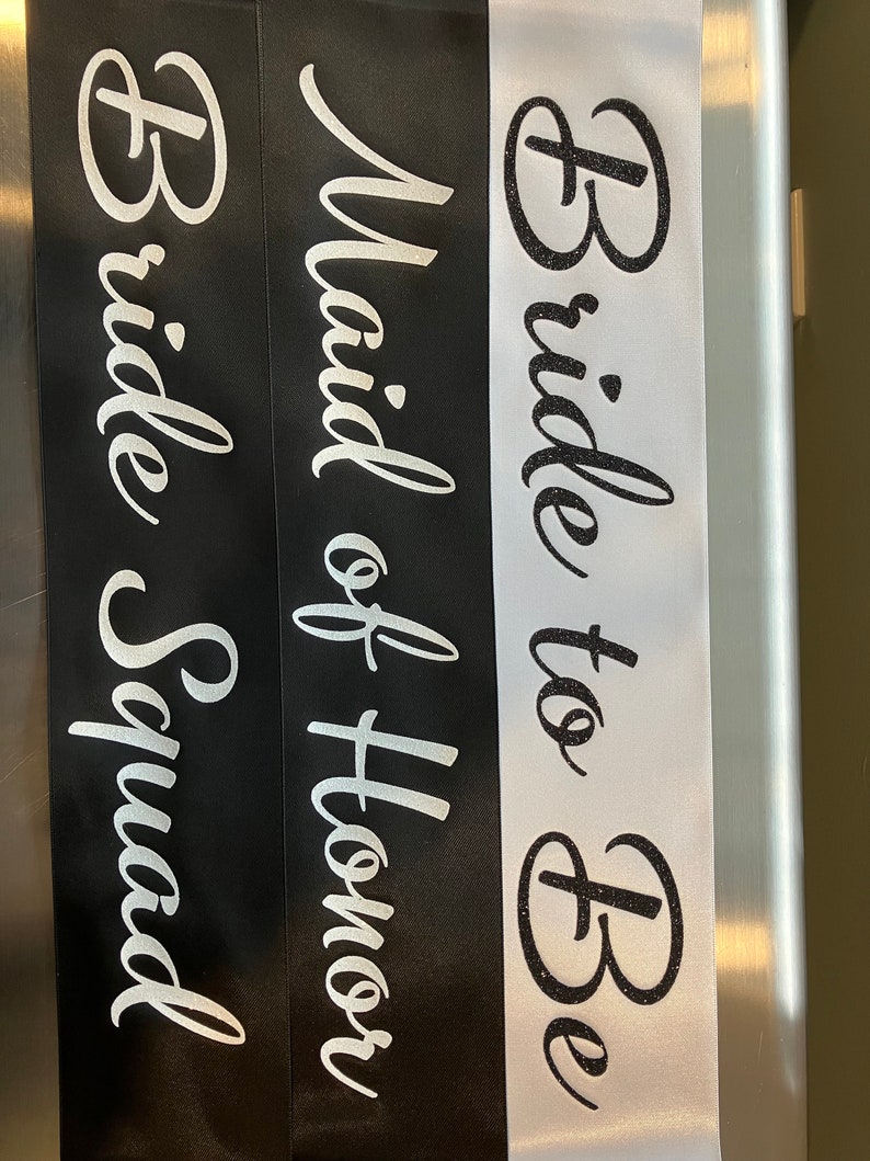 Bride to be party, Mommy to be, baby shower sash, Halloween Sash, Prom King, Prom Queen, Beauty Queen, Any Color any wording, custom sash image 1