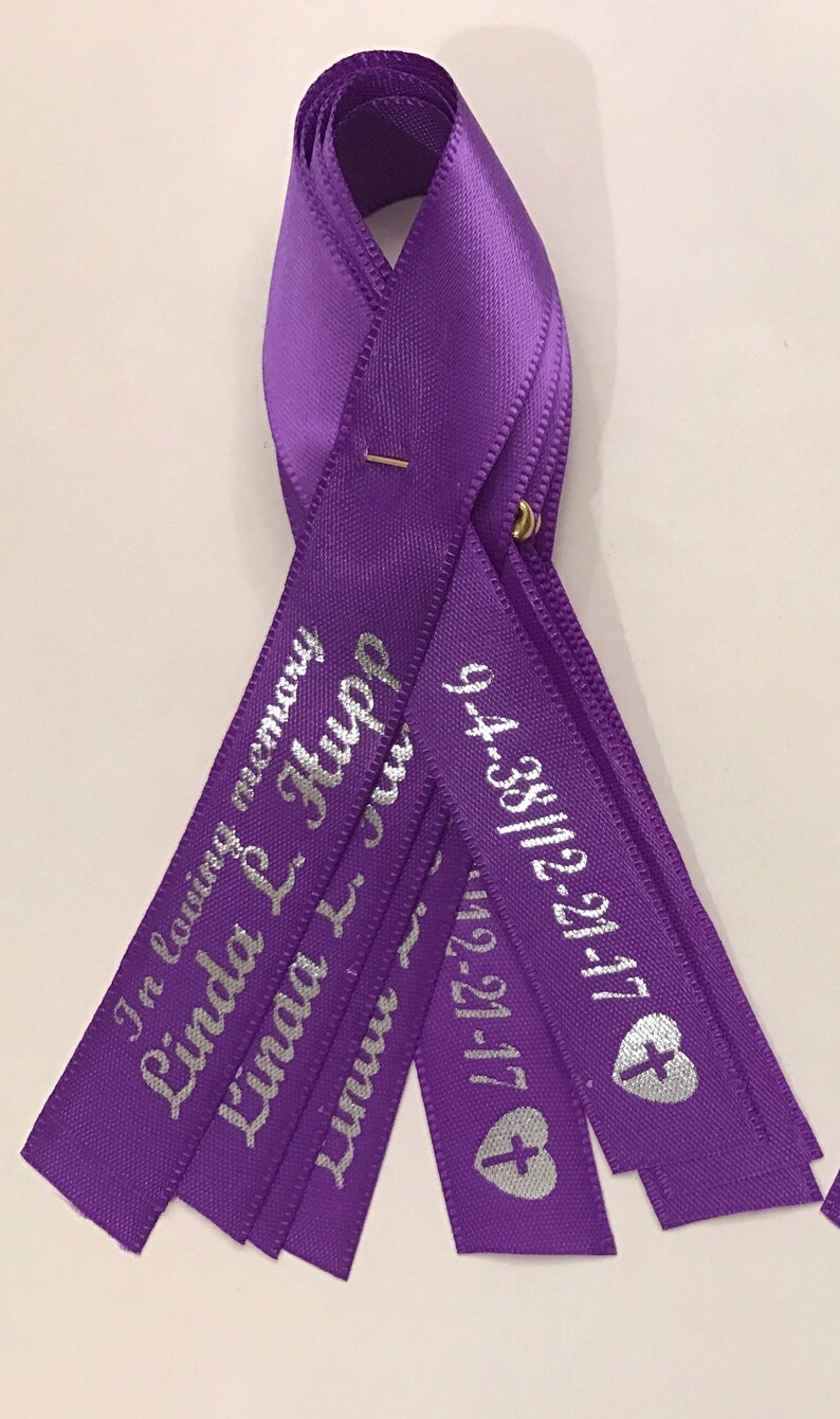 Custom Pinned Lape Ribbons Custom Awareness Ribbons Etsy