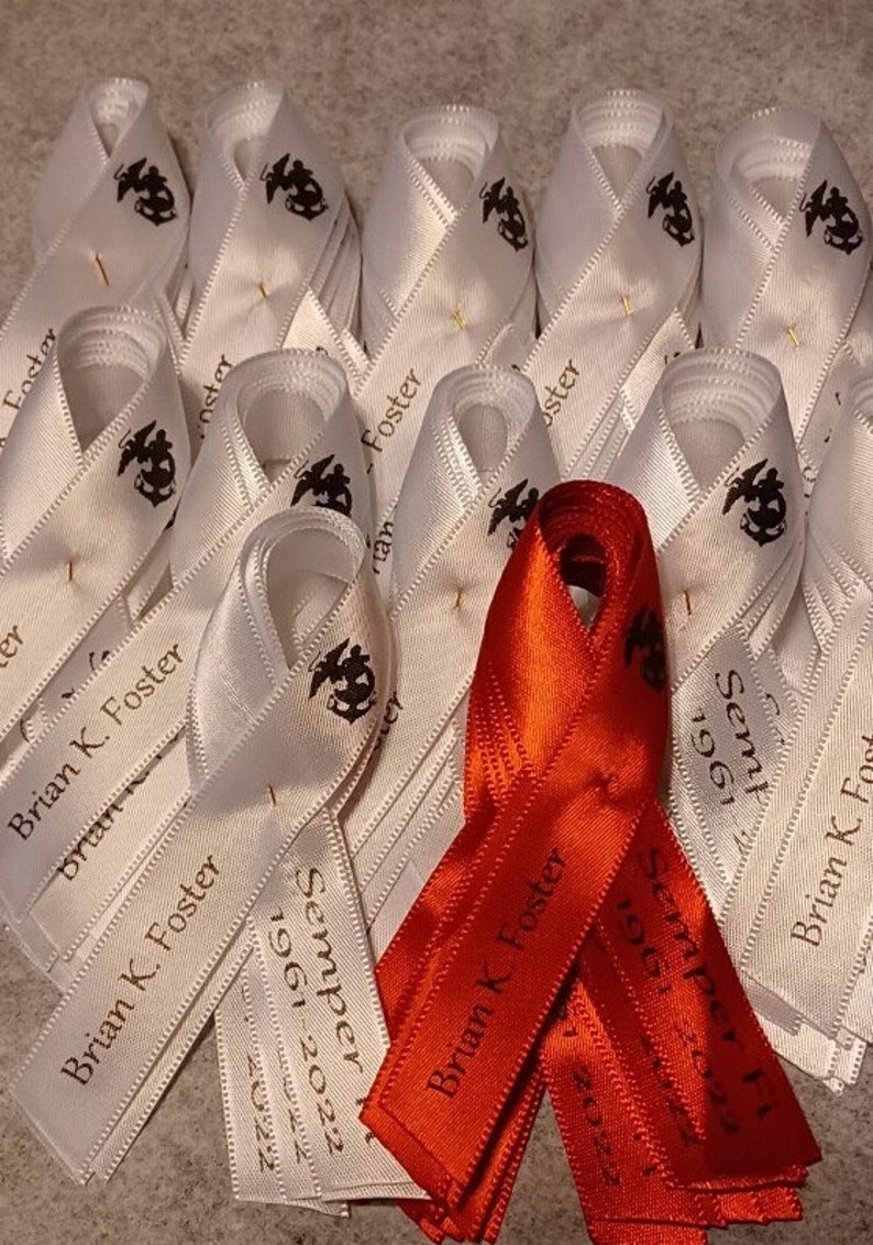 Custom Pinned Lape Ribbons Custom Awareness Ribbons Etsy
