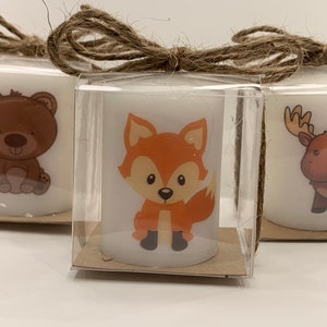 Woodland creatures Baby shower favors, neutral favors, animal themed favors, Baby shower Favors, Personalized affordable, unique