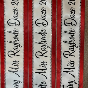 Custom Pageant Sash, Satin Ribbon, Bachelorette Party Decor - Etsy